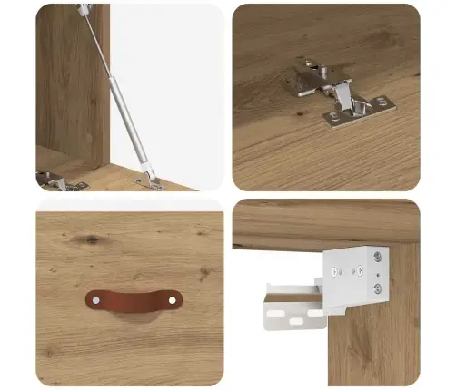 Sienas Skapis Amatnieku Ozola 100 X 36.5 X 35 Cm Vidaxl