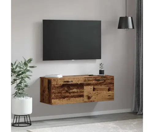 Sienas Skapis Veca Koka 100 X 36.5 X 35 Cm Inženierijas Koks Vidaxl