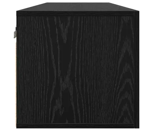 Sienas Skapis Melns Ozols 100 X 36.5 X 35 Cm Inženierijas Koks Vidaxl