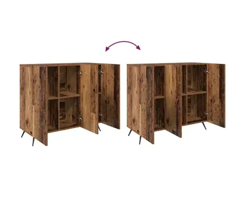 Puse Brūna 90 X 34 X 80 Cm Inženierijas Koks Vidaxl