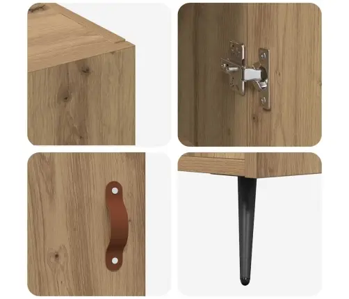 Puse Brūna 90 X 34 X 80 Cm Inženierijas Koks Vidaxl