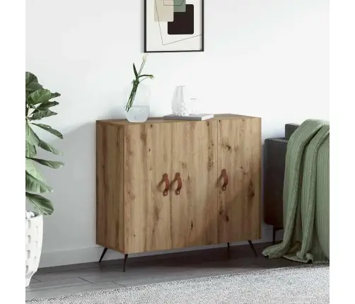 Puse Brūna 90 X 34 X 80 Cm Inženierijas Koks Vidaxl