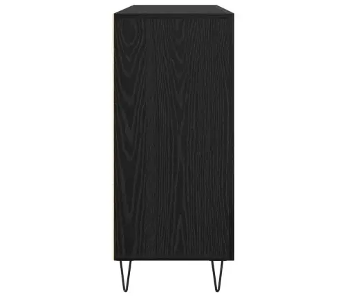 Puse Melns Ozols 90 X 34 X 80 Cm Inženierijas Koks Vidaxl