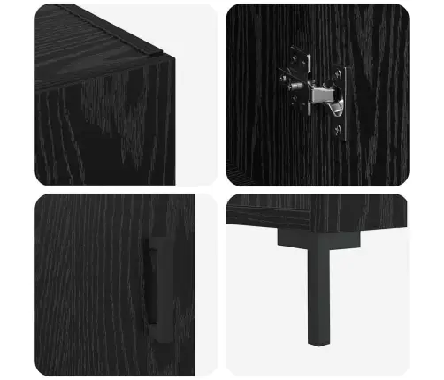 Kõide Must 90 X 34 X 80 Cm Tehispuit