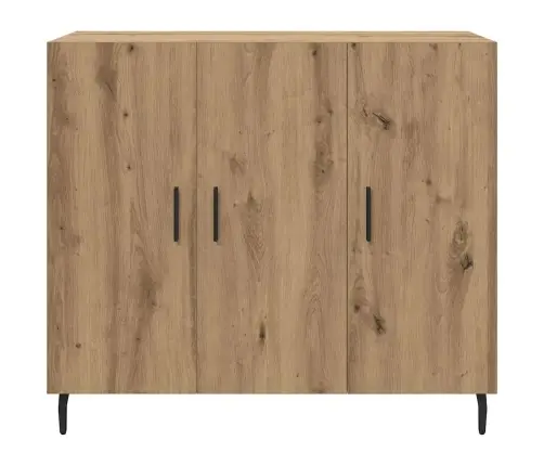 Puse Ar Uzglabāšanu Ar Durvīm Brūna 90 X 34 X 80 Cm Inženierijas Koks Vidaxl