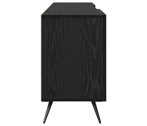 Televizora Skapīša Ar Plauktu Ar Uzglabāšanu Ar Durvīm Melns Ozols 150 X 30 X 50 Cm Vidaxl