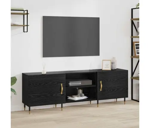 Telerikapp Must Tamm 150 X 30 X 50 Cm Tehispuit