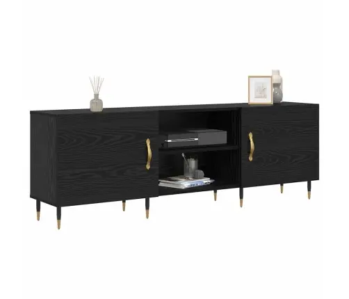 Telerikapp Must Tamm 150 X 30 X 50 Cm Tehispuit