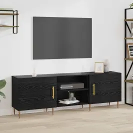 Televizoriaus Spintelė Juoda Ąžuolo 150 X 30 X 50 Cm