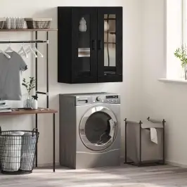 Puse Melna 69.5 X 34 X 90 Cm Inženierijas Koks Vidaxl