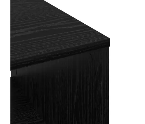 Kafijas Galdiņš Melns Ozols 60 X 50 X 40 Cm Inženierijas Koks Vidaxl