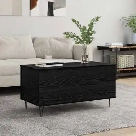 Kohvilaud Must Tamm 90 X 44.5 X 45 Cm Tehispuit