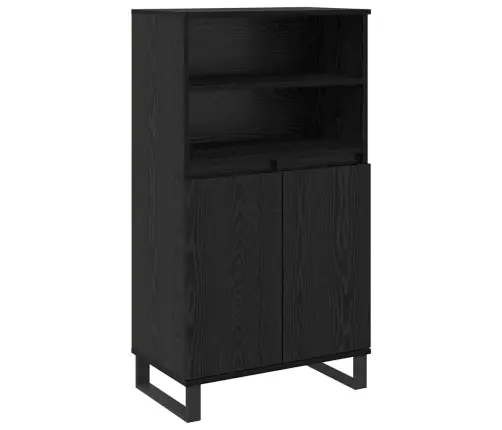 Augstais Skapītis Melna 60 X 36 X 110 Cm Inženierijas Koks Vidaxl