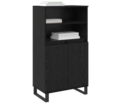 Augstais Skapītis Melna 60 X 36 X 110 Cm Inženierijas Koks Vidaxl