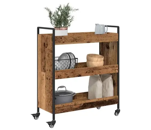 Köögikäru Vana Puit 70 X 30 X 82 Cm Tehispuit