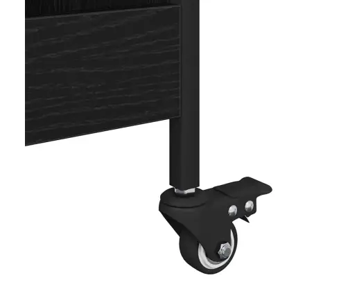 Virtuves Ratiņš Melns Ozols 70 X 30 X 82 Cm Inženierijas Koks Vidaxl