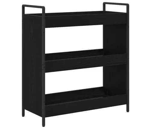 Virtuves Ratiņš Melns Ozols 70 X 30 X 82 Cm Inženierijas Koks Vidaxl