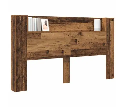 Peatoe Kapp Riiuliga Vana Puit 180 X17 X104.5 Cm Tehispuit Peatoe Kapp Riiuliga Vana Puit 180 X17 X104.5 Cm Tehispuit