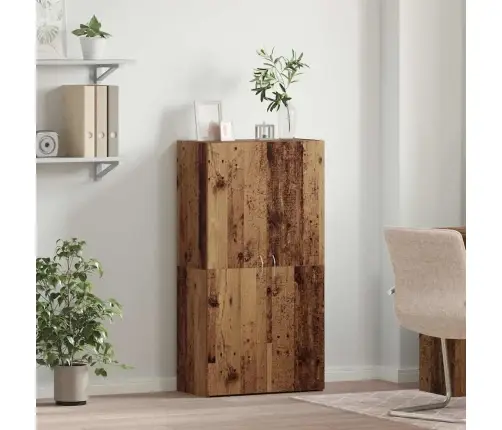 Biroja Skapis Veca Koka 60 X 32 X 115 Cm Inženierijas Koks Vidaxl