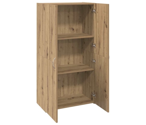 Biroja Skapis Ar Plauktu Ar Uzglabāšanu Ar Durvīm Amatnieku Ozola 60 X 32 X 115 Cm Vidaxl