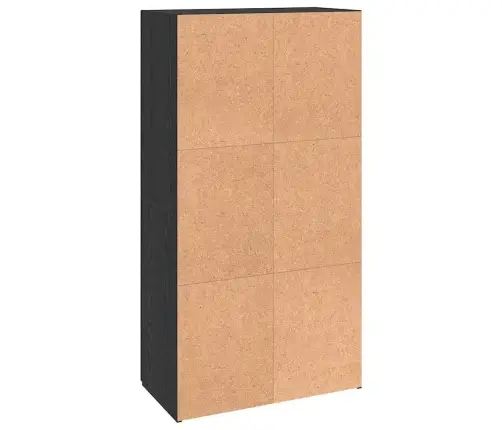 Ofiso Spinta Juoda Ąžuolo 60 X 32 X 115 Cm Apdirbta Mediena