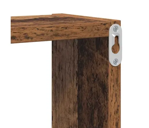 Seinakuubik Riiuliga Muu Vana Puit 96 X 12 X 64 Cm Tehispuit