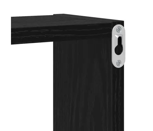 Seinakuubik Riiuliga Muu Must Tamm 96 X 12 X 64 Cm Tehispuit