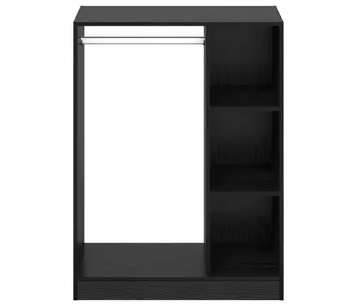 Garderoobikapp Riiuliga Must Tamm 77 X 48 X 102 Cm