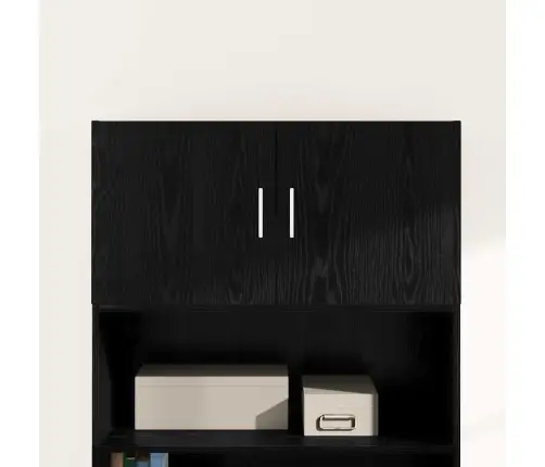 Sienas Skapis Melns Ozols 80 X 42.5 X 40 Cm Inženierijas Koks Vidaxl