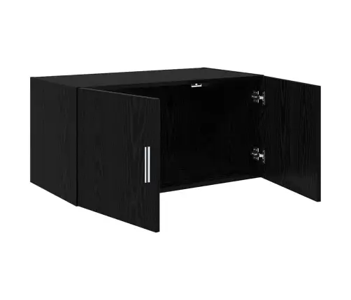 Sienas Skapis Melns Ozols 80 X 42.5 X 40 Cm Inženierijas Koks Vidaxl