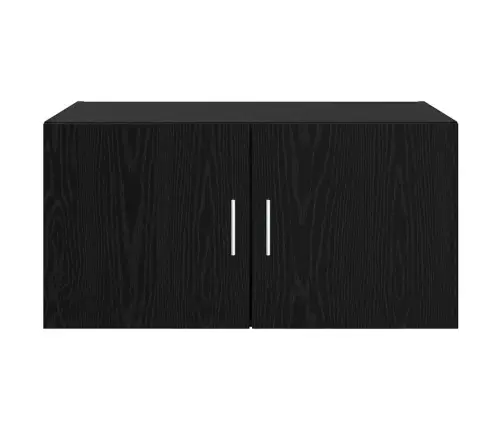 Sienas Skapis Melns Ozols 80 X 42.5 X 40 Cm Inženierijas Koks Vidaxl