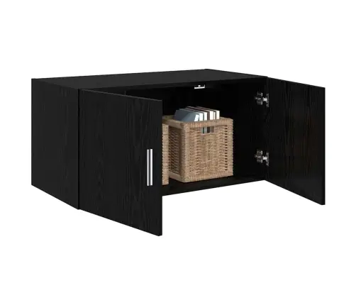 Sienas Skapis Melns Ozols 80 X 42.5 X 40 Cm Inženierijas Koks Vidaxl