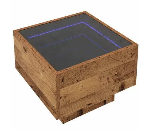 Sānu Galds Vecs Koks 40 X 40 X 30 Cm Inženierijas Koks Vidaxl