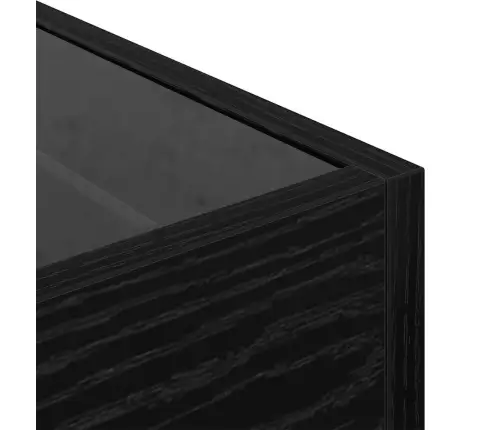 Sānu Galds Melns Ozols 40 X 40 X 30 Cm Inženierijas Koks Vidaxl