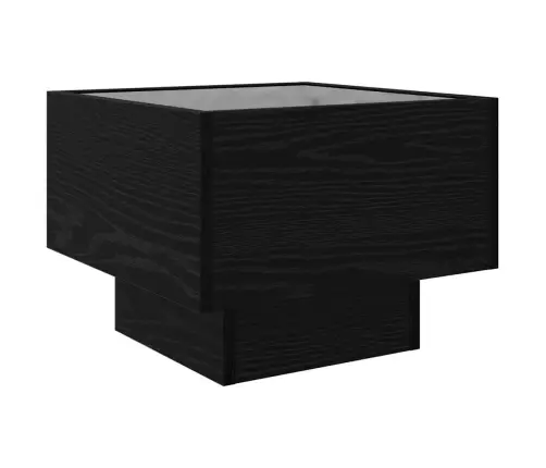 Sānu Galds Melns Ozols 40 X 40 X 30 Cm Inženierijas Koks Vidaxl