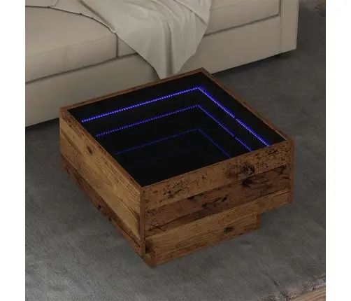 Kafijas Galdiņš Vecs Koks 50 X 50 X 30 Cm Inženierijas Koks Vidaxl