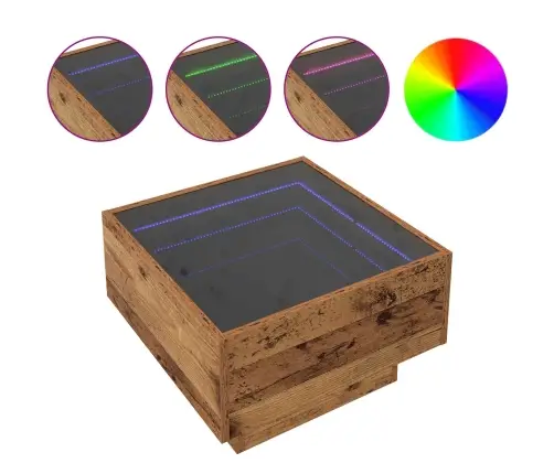 Kafijas Galdiņš Vecs Koks 50 X 50 X 30 Cm Inženierijas Koks Vidaxl