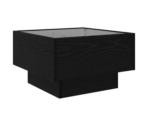 Kohvilaud Led -Ribatuledega Must Tamm 50 X 50 X 30 Cm Tehispuit