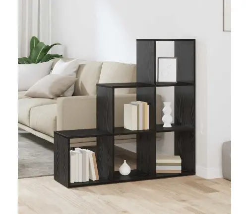 Grāmatplaukts Melns Ozols 99 X 29 X 99 Cm Inženierijas Koks Vidaxl