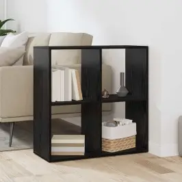 Knygų Spinta Juoda Ąžuolo 69.5 X 29 X 69.5 Cm Apdirbta Mediena