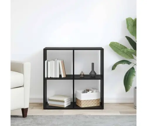 Knygų Spinta Juoda Ąžuolo 69.5 X 29 X 69.5 Cm Apdirbta Mediena
