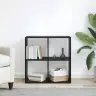 Knygų Spinta Juoda Ąžuolo 69.5 X 29 X 69.5 Cm Apdirbta Mediena