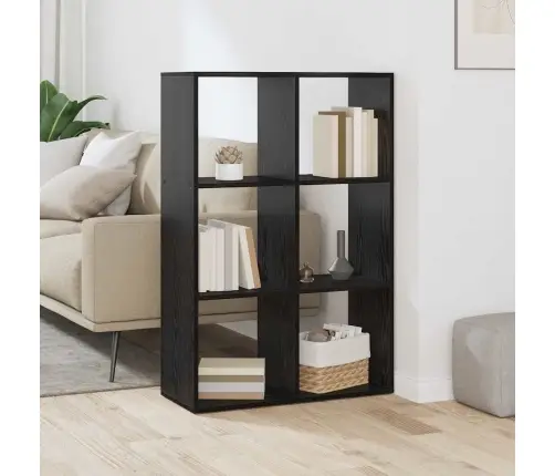 Grāmatplaukts Melns Ozols 69.5 X 29 X 103.5 Cm Vidaxl