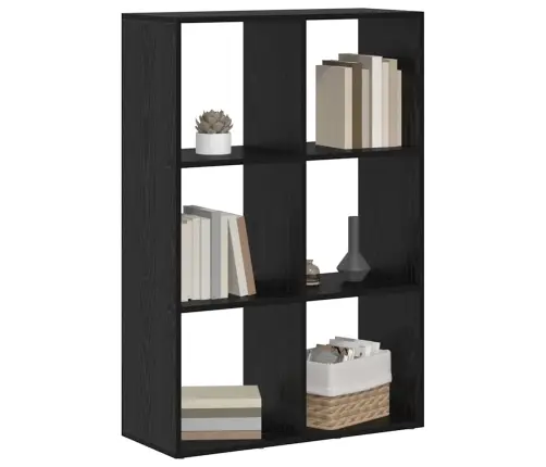 Grāmatplaukts Melns Ozols 69.5 X 29 X 103.5 Cm Vidaxl