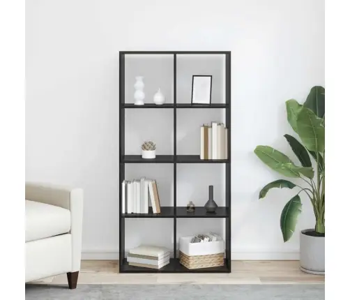 Knygų Spinta Juoda Ąžuolo 69.5 X 29 X 137.5 Cm Apdirbta Mediena