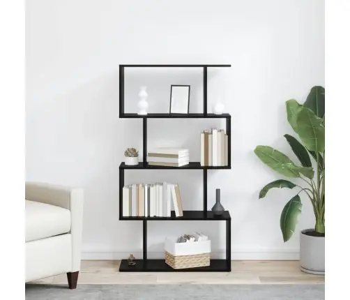 Grāmatu Skapis Melns Ozols 70 X 24 X 129 Cm Inženierijas Koks Vidaxl