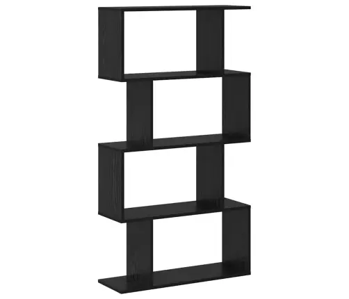 Grāmatu Skapis Melns Ozols 70 X 24 X 129 Cm Inženierijas Koks Vidaxl