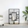 Grāmatu Skapis Melns Ozols 63 X 20 X 90 Cm Inženierijas Koks Vidaxl