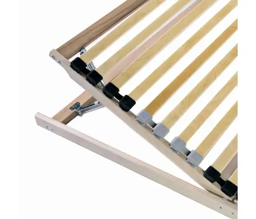 Lamelu Gultas Pamatne Gaiši Brūns 100 X 190 Cm Koks Un Metāls Vidaxl