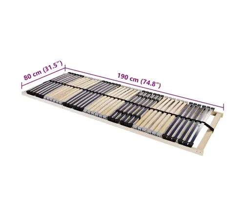 Lamelinis Lovos Pagrindas Ruda 80 X 190 Cm Kietos Bukų Medienos